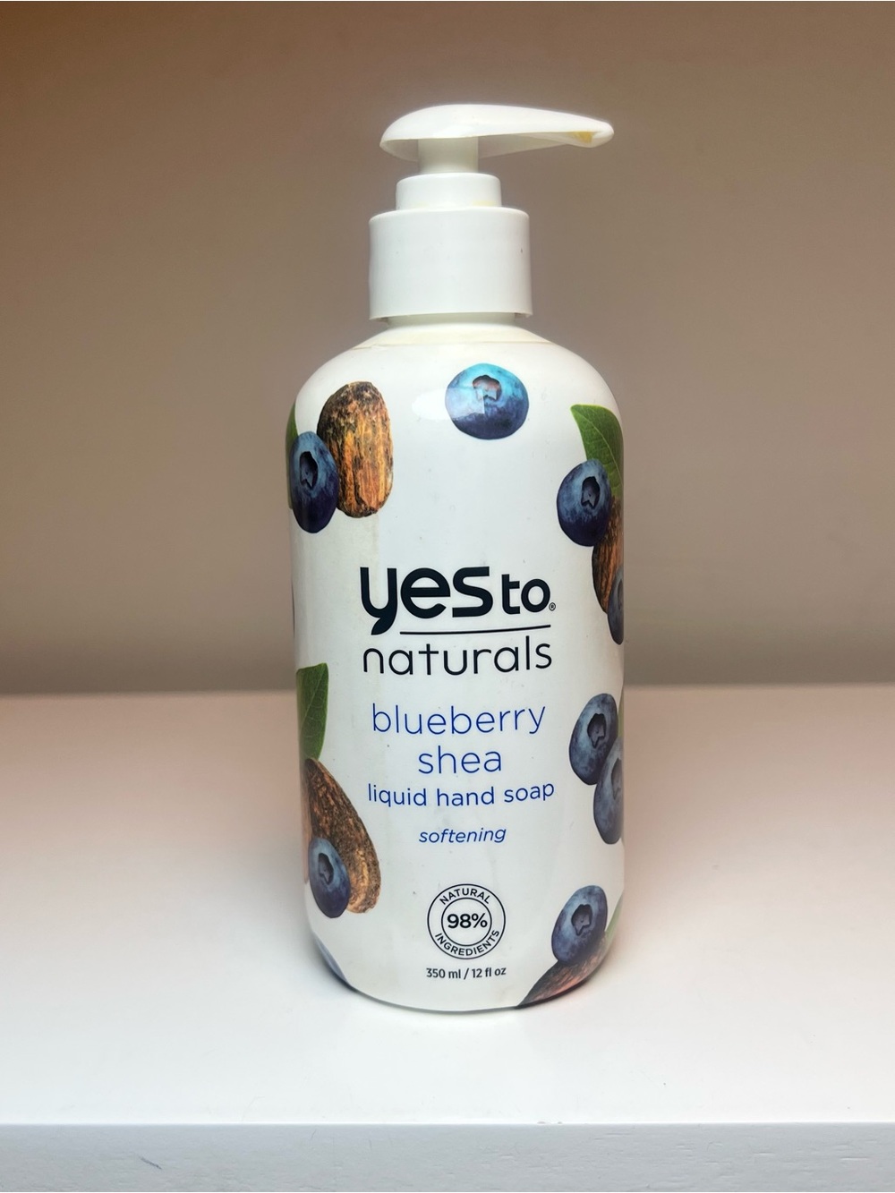 Yes To Blueberry Shea Liquid Hand Soap - White Bottle with Blueberry Graphics